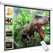 220x220cm automated projector screen 4k hd projection screen